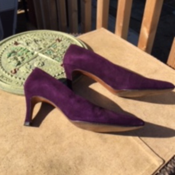 Pancaldi Plum/Purple Suede Size 8 Bar… - Picture 3 of 5